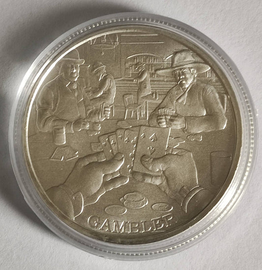 Prospector Series: Gambler 1 oz Silver Coin BU in Capsule