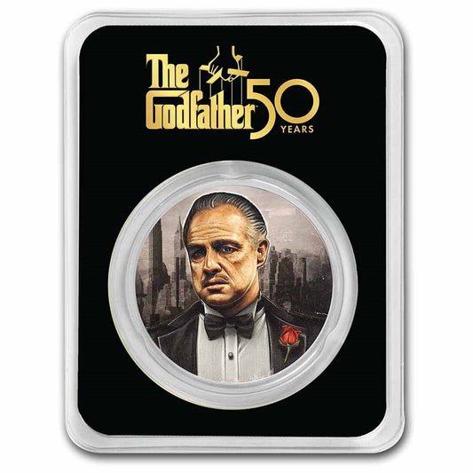 2022 Niue Godfather 50th Anniversary 1 oz Silver Coin in Tamper-Evident Packaging