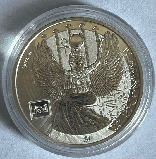 2023 Sierra Leone Egyptian Gods: Isis 1 oz Silver Coin BU in Capsule