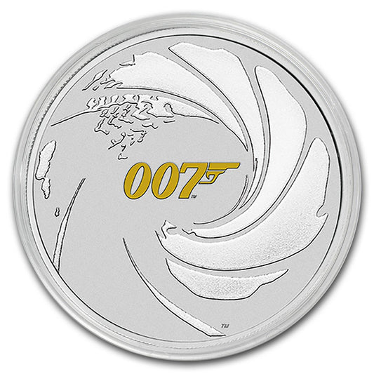 2021 Tuvalu James Bond 007 1 oz Silver Coin BU in Capsule