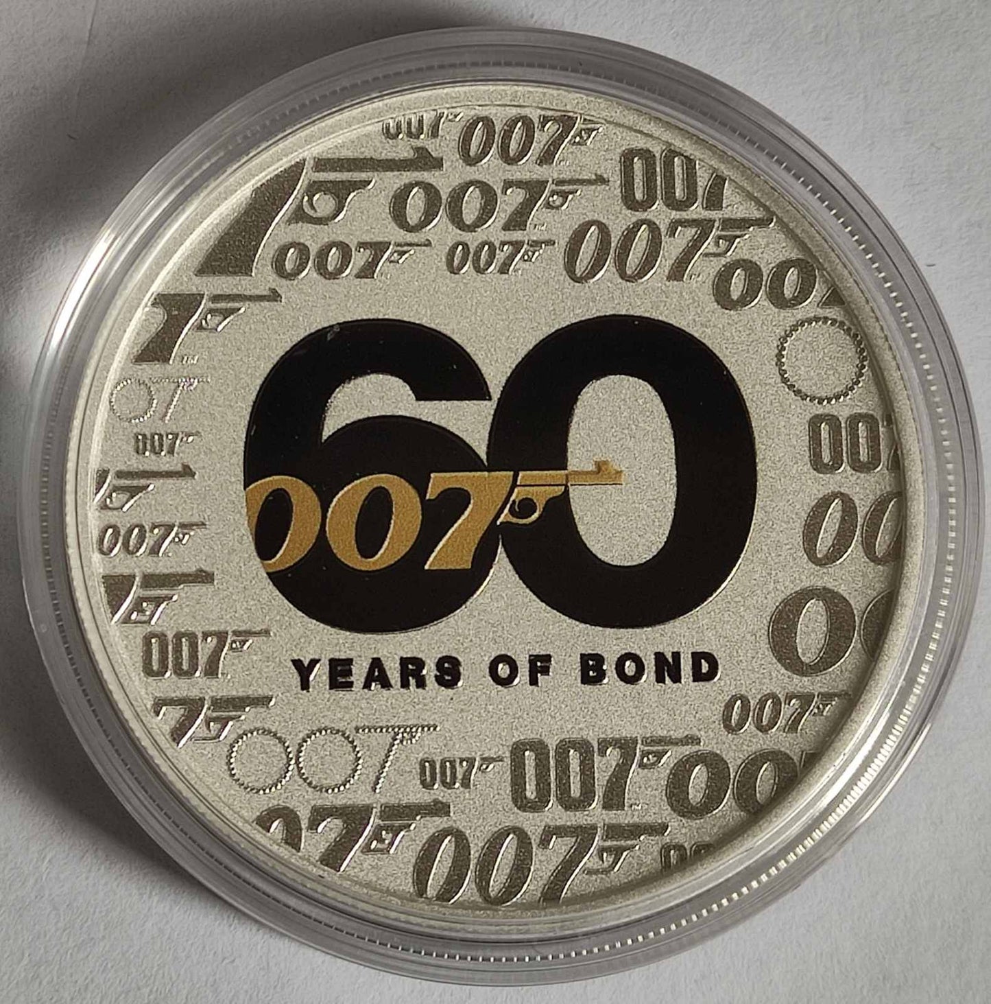 2022 Tuvalu James Bond 007 1 oz Colorized Silver Coin BU in Capsule