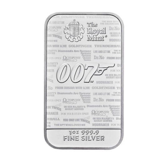 2020 Great Britain James Bond 007 - No Time to Die 1 oz Silver Bar