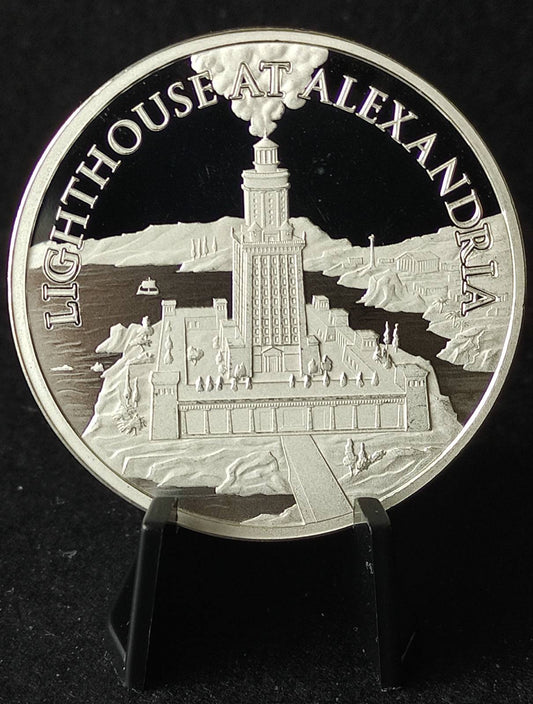 7 Wonders of the World: Lighthouse of Alexandria 1 oz Silver Round in Capsule (note: may contain minor contact marks)