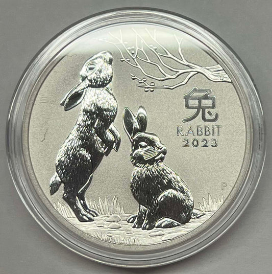 2023 Australia Lunar Rabbit 1 oz Silver Coin BU (Series III) in Capsule