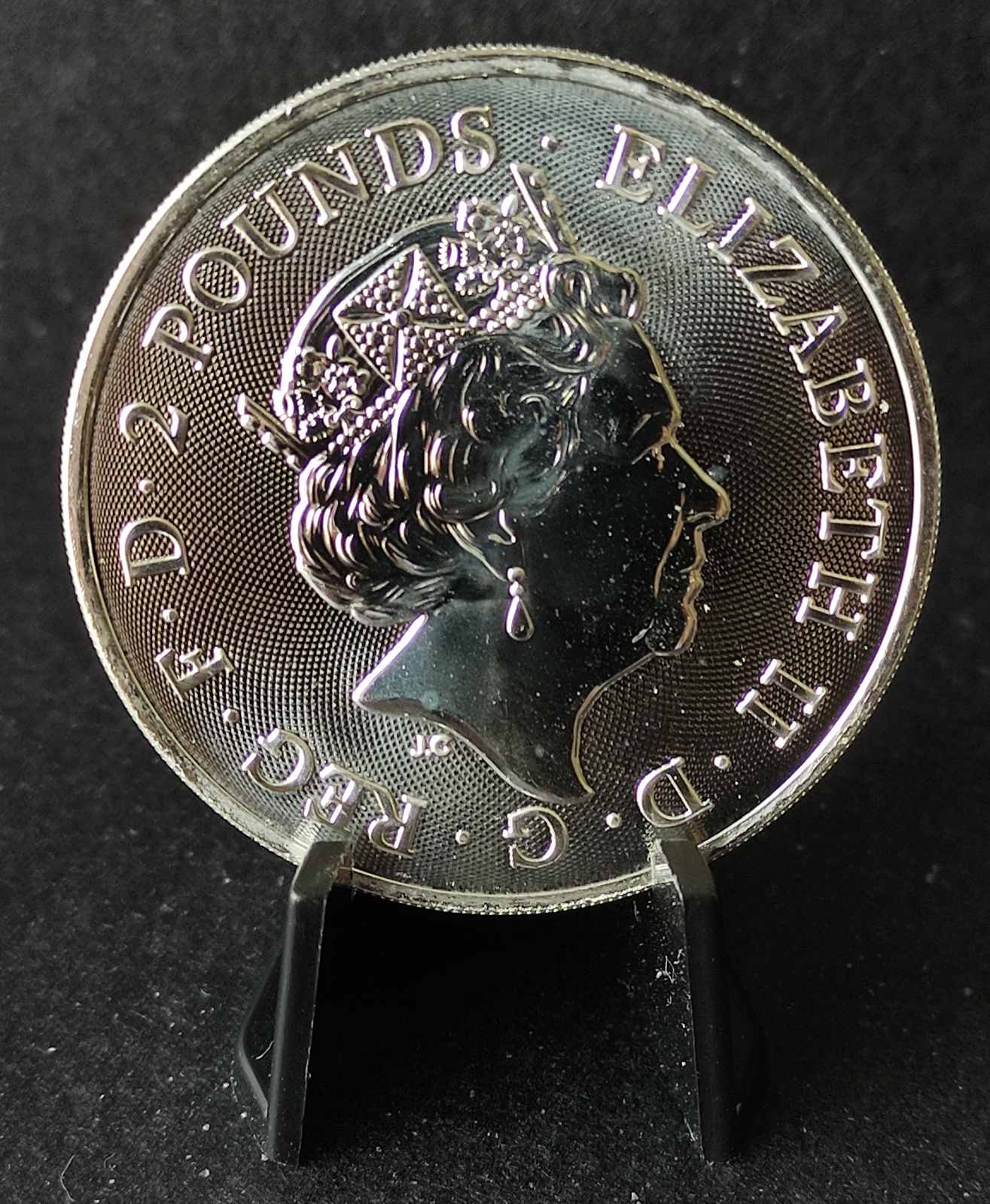 2022 Great Britain Myths & Legends: Maid Marian 1 oz Silver Coin in Capsule (note: may contain contact marks)