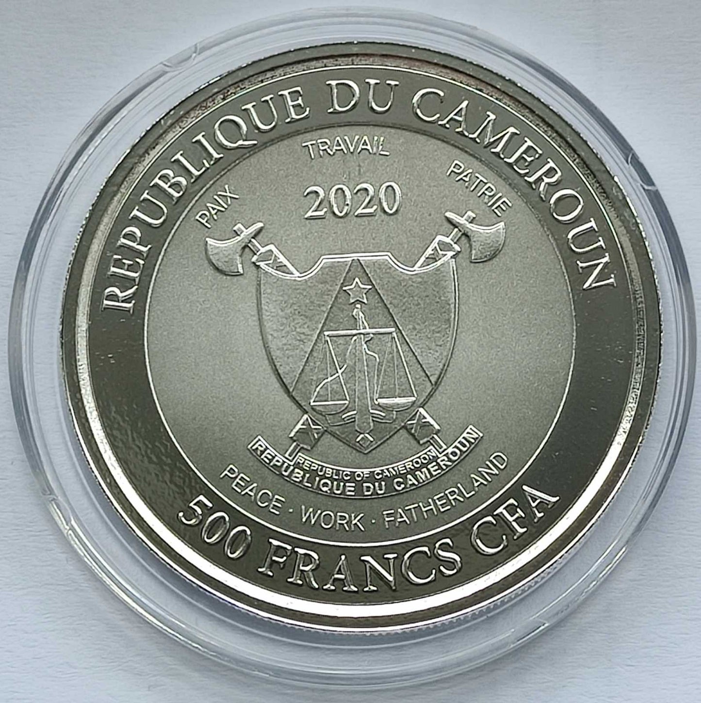 2020 Cameroon Mandrill 1 oz Silver Coin BU in Capsule