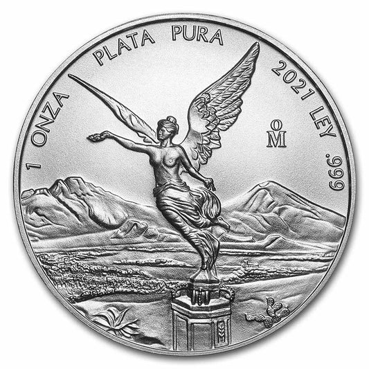 2021 Mexico Libertad 1 oz Silver Coin BU in Capsule