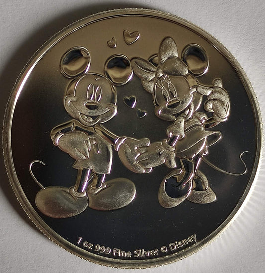 2023 Niue Disney Mickey and Minnie: Made for Each Other 1 oz Silver Coin BU in Capsule