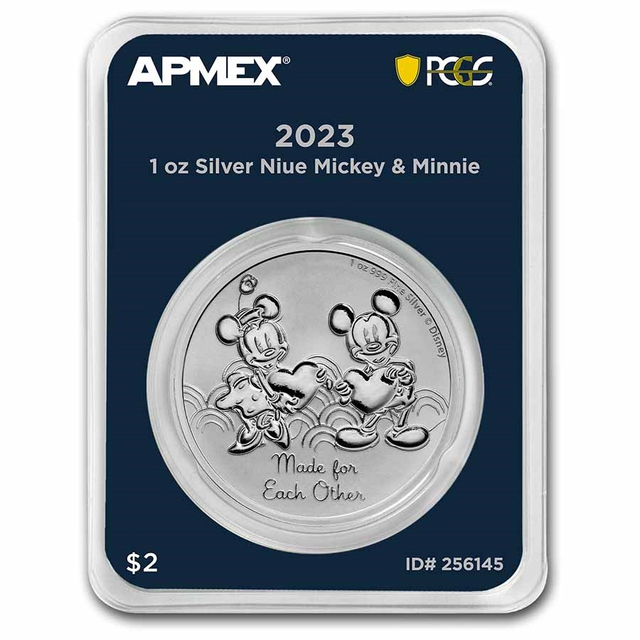 2023 Nuie Mickey and Minnie 1 oz Silver Coin in MintDirect Premier Packaging + PCGS FirstStrike Eligible