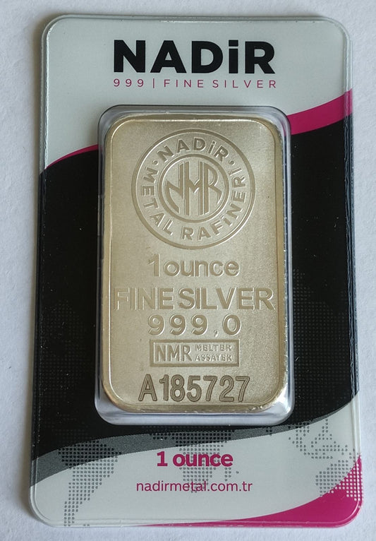 Nadir 1 oz Silver Bar in Assay