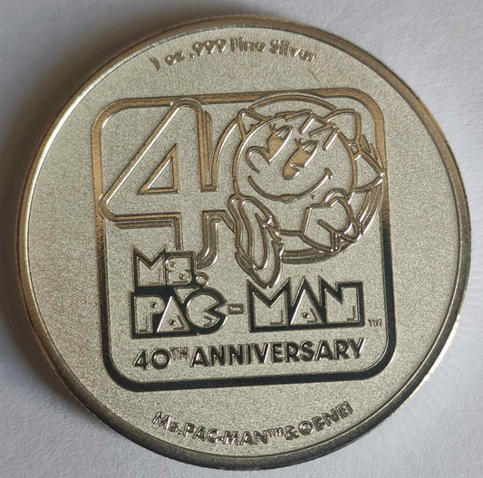 2021 Niue Ms. PAC-MAN 40th Anniversary 1 oz Silver Coin BU in Capsule