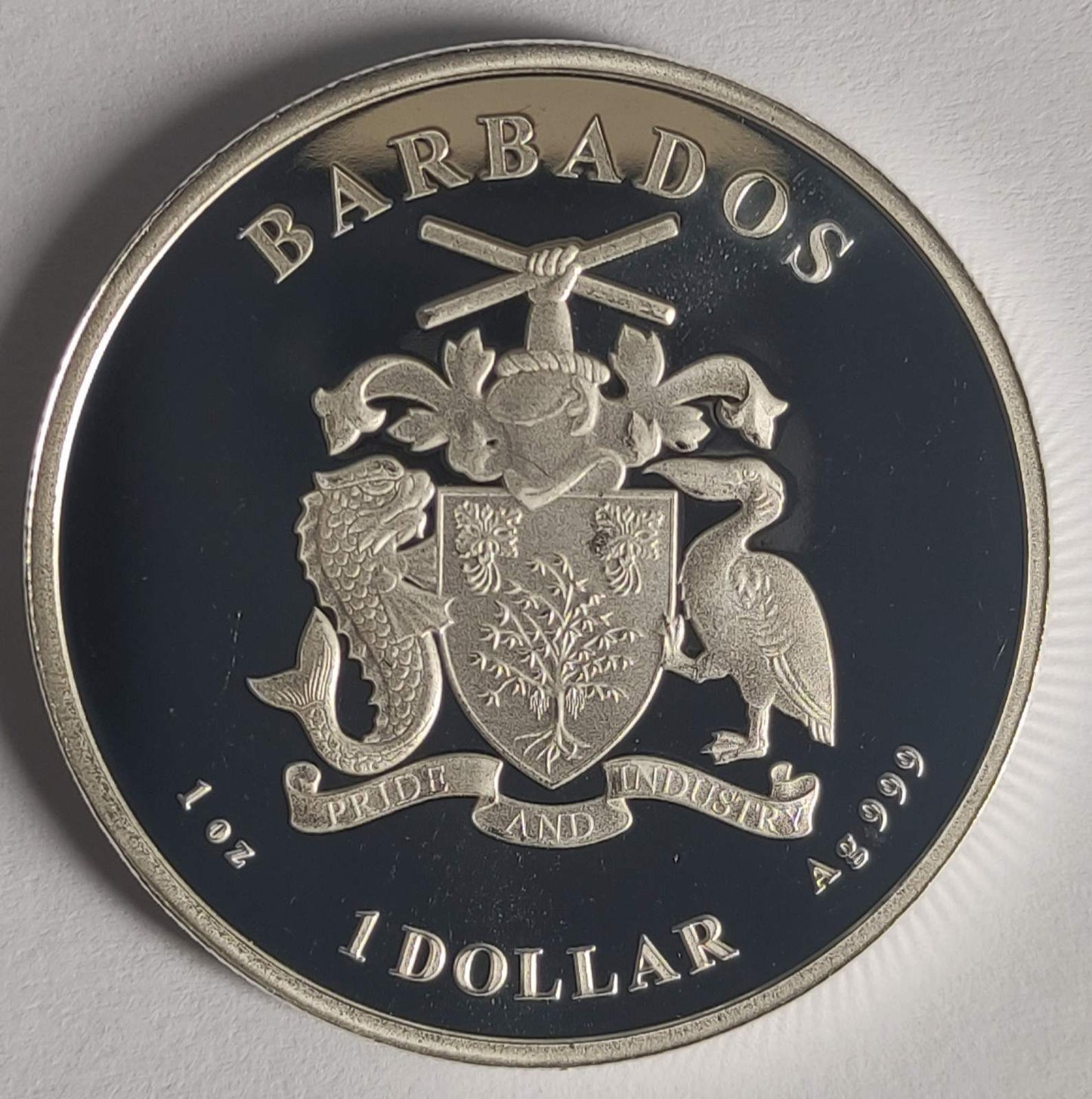 2022 Barbados Caribbean Pelican 1 oz in Capsule (note: may contain minor contact marks)