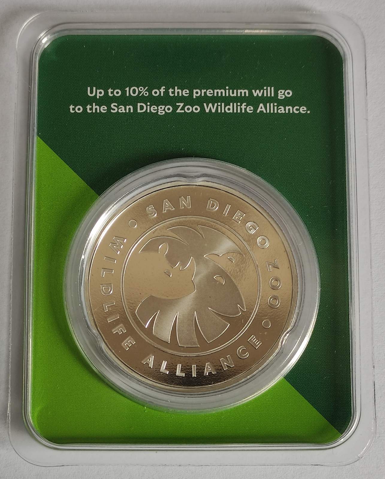 San Diego Zoo 1 oz Colorized Silver Coin in Tamper-Evident Packaging