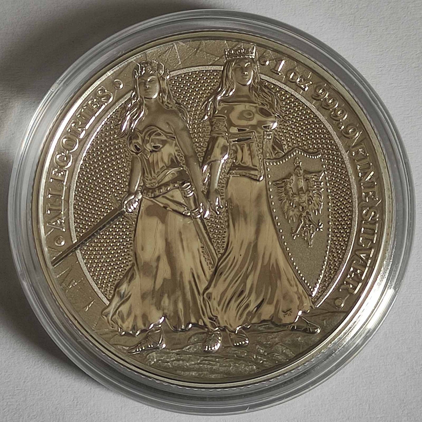 2022 Germania Allegories (Polonia and Germania) 1 oz Silver Coin BU in Capsule with COA