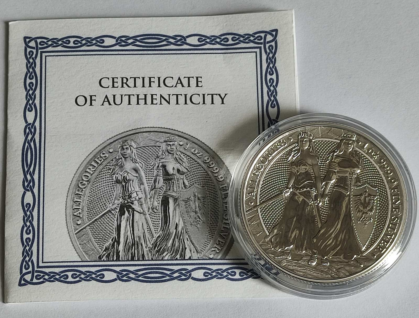 2022 Germania Allegories (Polonia and Germania) 1 oz Silver Coin BU in Capsule with COA