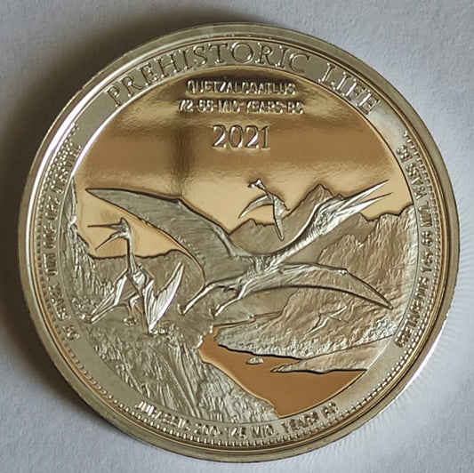 2021 Democratic Republic of Congo Quetzalcoatlus 1 oz Silver Coin BU in Capsule