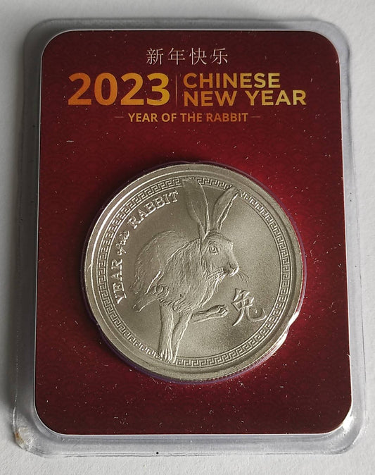 Year of the Rabbit 1 oz Silver Round in Lunar Series Card