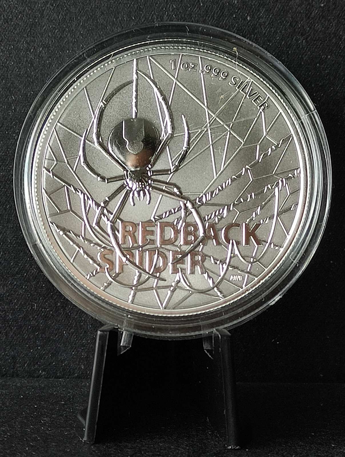 2020 Australia's Most Dangerous - Redback Spider 1 oz Silver Coin BU in Capsule