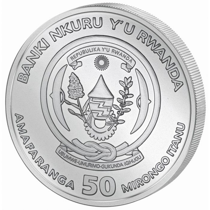 2023 Rwanda Lunar Year of the Rabbit 1 oz Silver Coin BU in Sealed Plastic