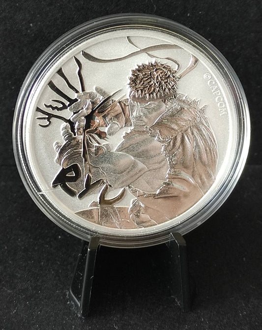 2022 Tuvalu Street Fighter: Ryu 1 oz Silver Coin BU in Capsule