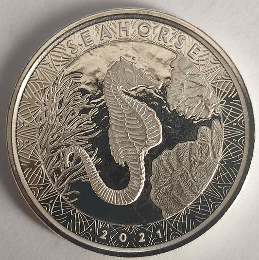 2021 Samoa Seahorse 1 oz BU in Capsule