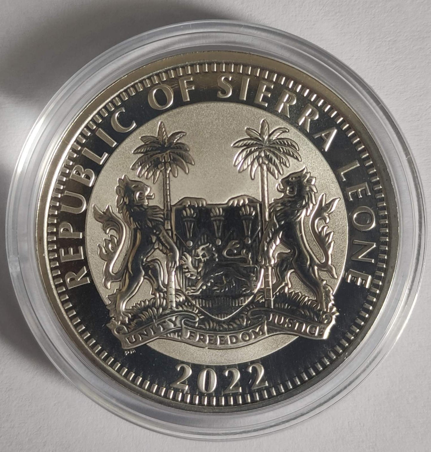 2022 Sierra Leone Big Five: Lion 1 oz Silver Coin BU in Capsule