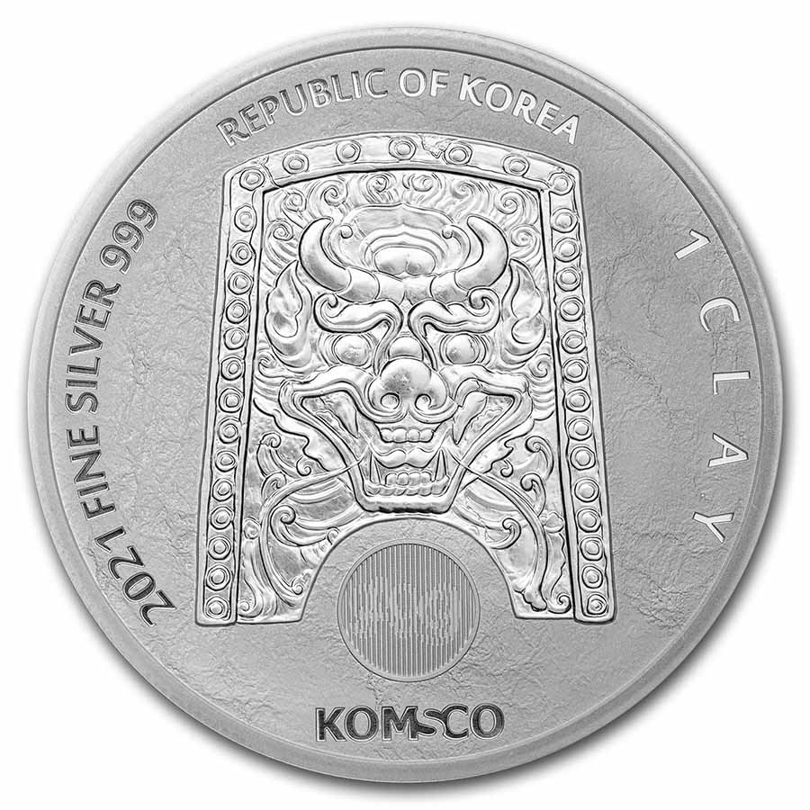 2021 South Korea ZI:SIN Taurus 1 oz Silver Coin BU in Capsule