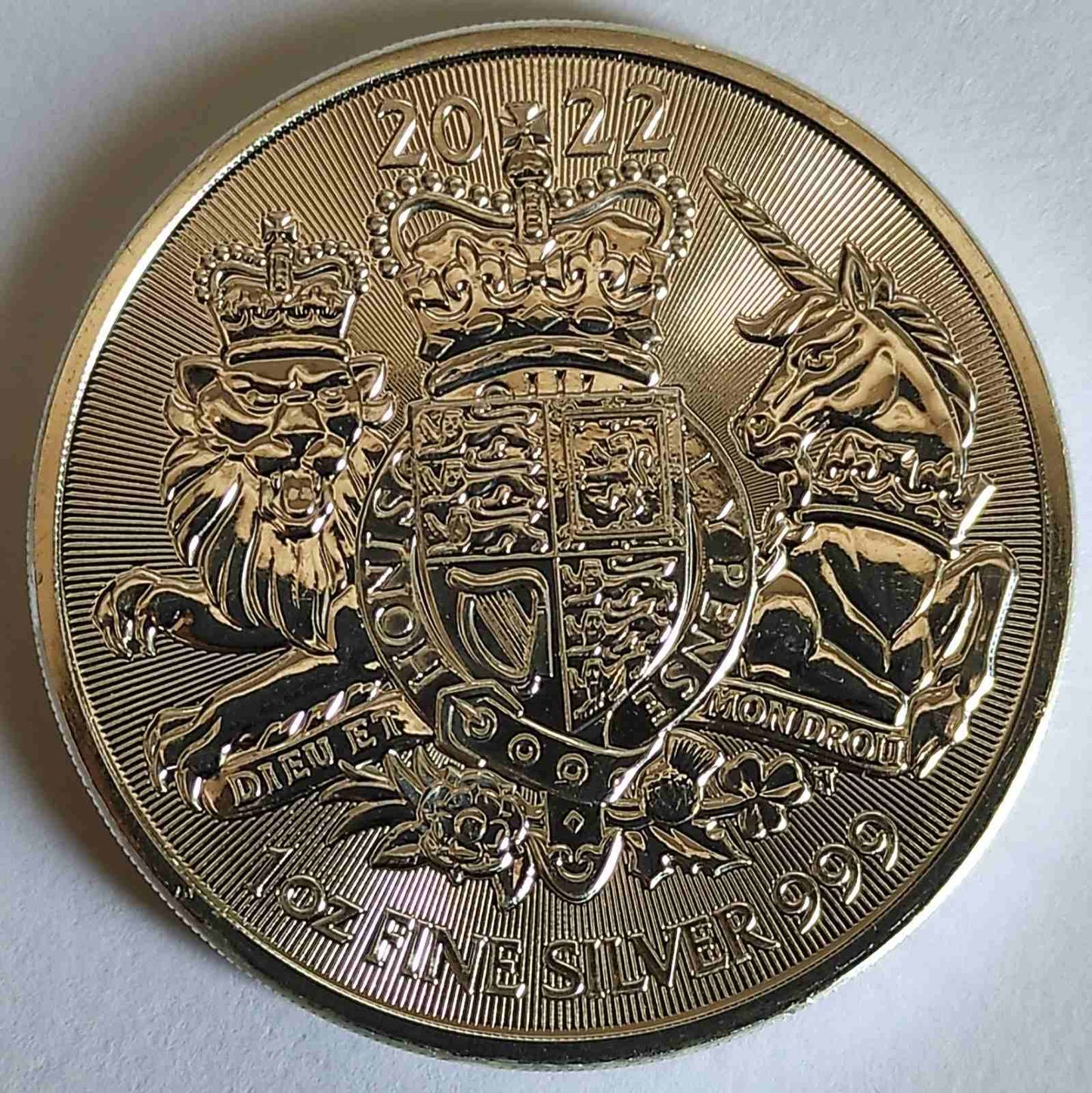 2022 Great Britain The Royal Arms 1 oz Silver Coin BU in Capsule