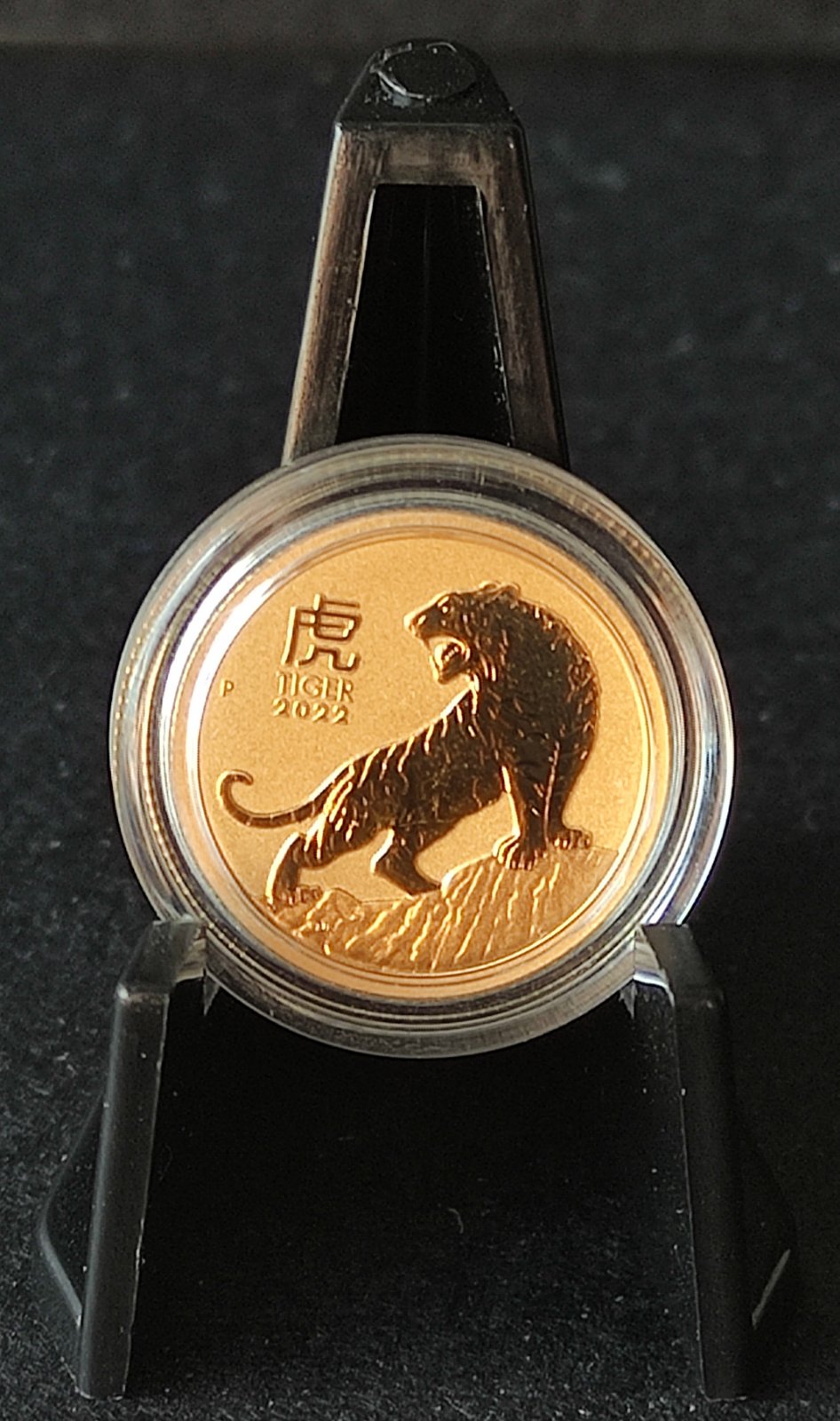 2022 Australia Tiger 1/10 oz Gold Coin BU (Series III) in Capsule