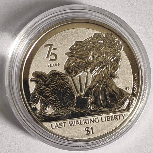 2022 BVI Last Walking Liberty Reverse Frosted 1 oz Silver Coin BU in Capsule