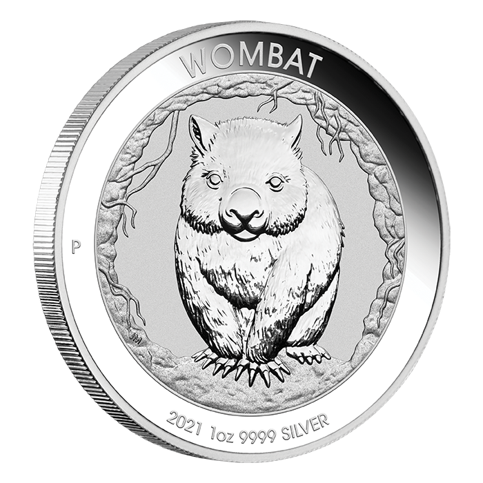 2021 Australia Wombat 1 oz Silver Coin BU in Capsule