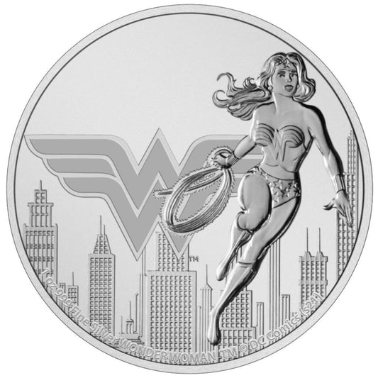 2021 Niue DC Comics Justice League: Wonderwoman 1 pz Silver Coin BU in Capsule