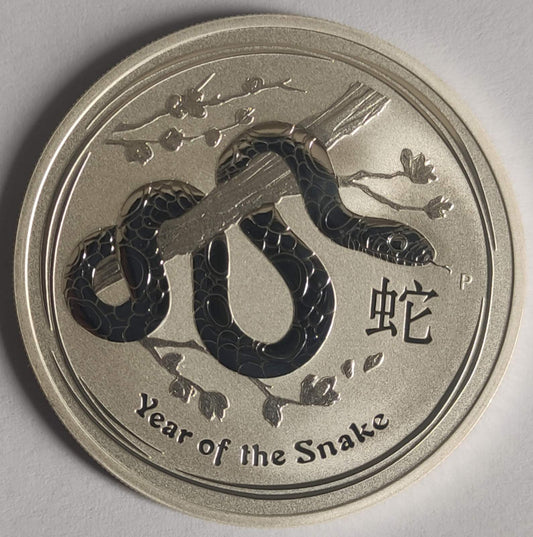 2013 Australia Lunar Snake (Series II) 1 oz Silver Coin BU in Capsule