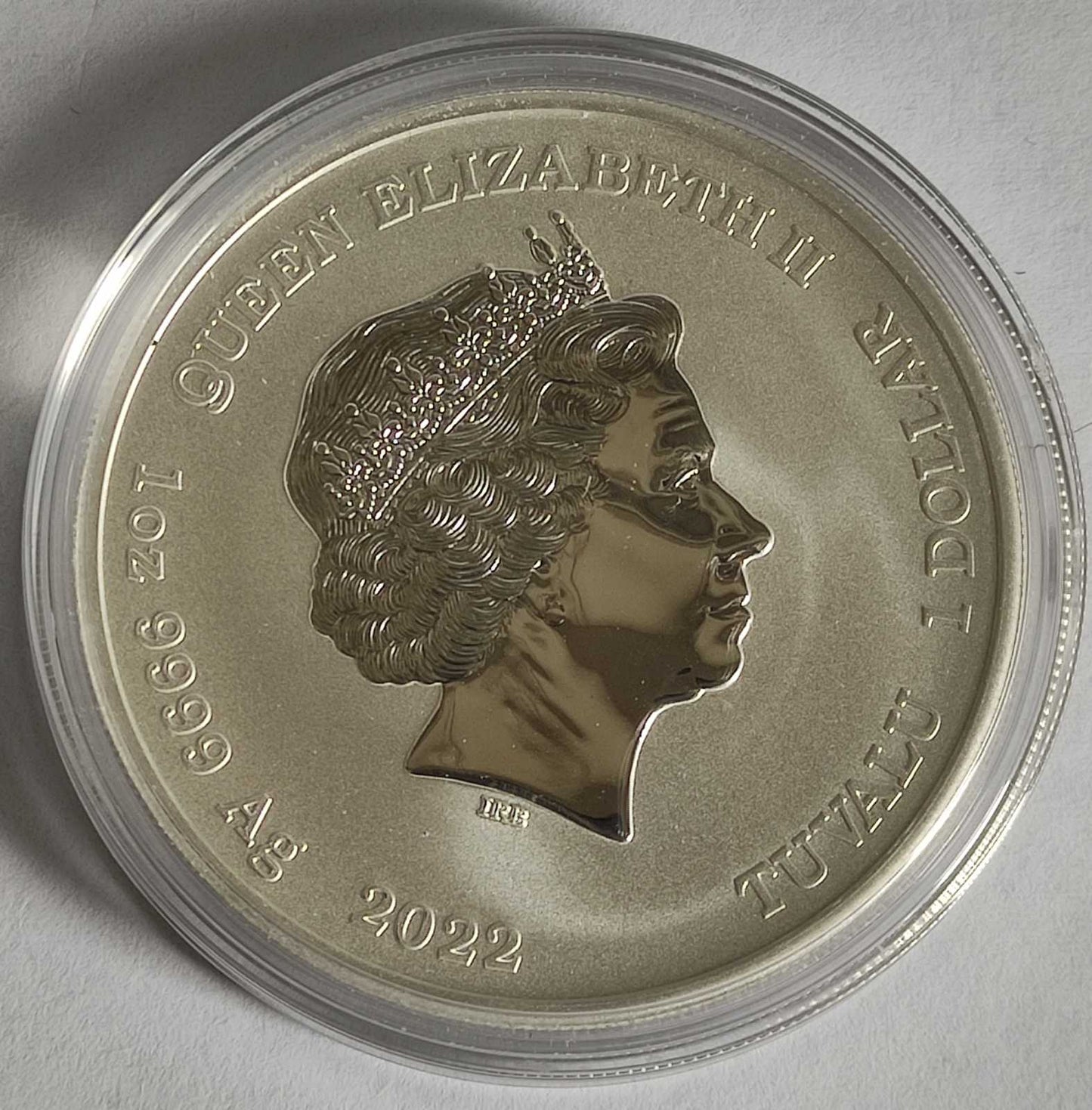2022 Tuvalu James Bond 007 1 oz Colorized Silver Coin BU in Capsule