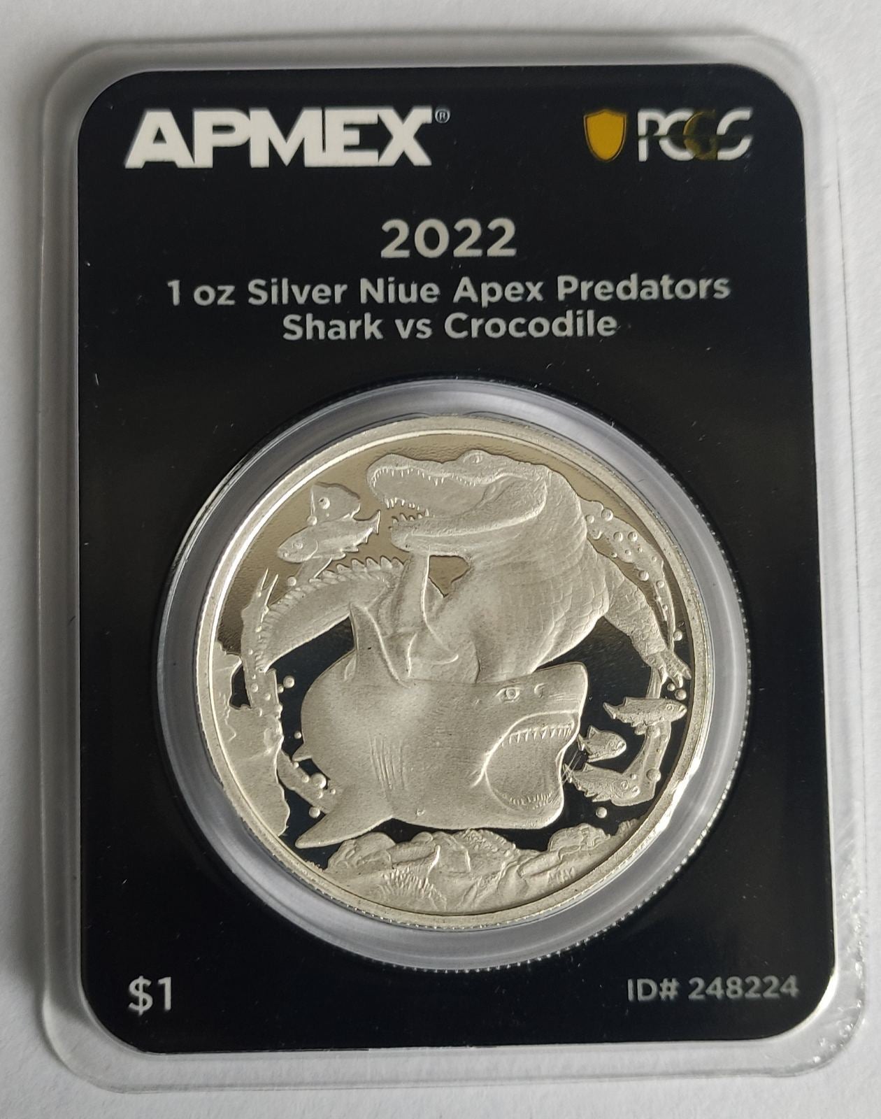 2022 Niue Apex Predators: Shark v. Crocodile in MintDirect Premier Packaging + PCGS FirstStrike Eligible